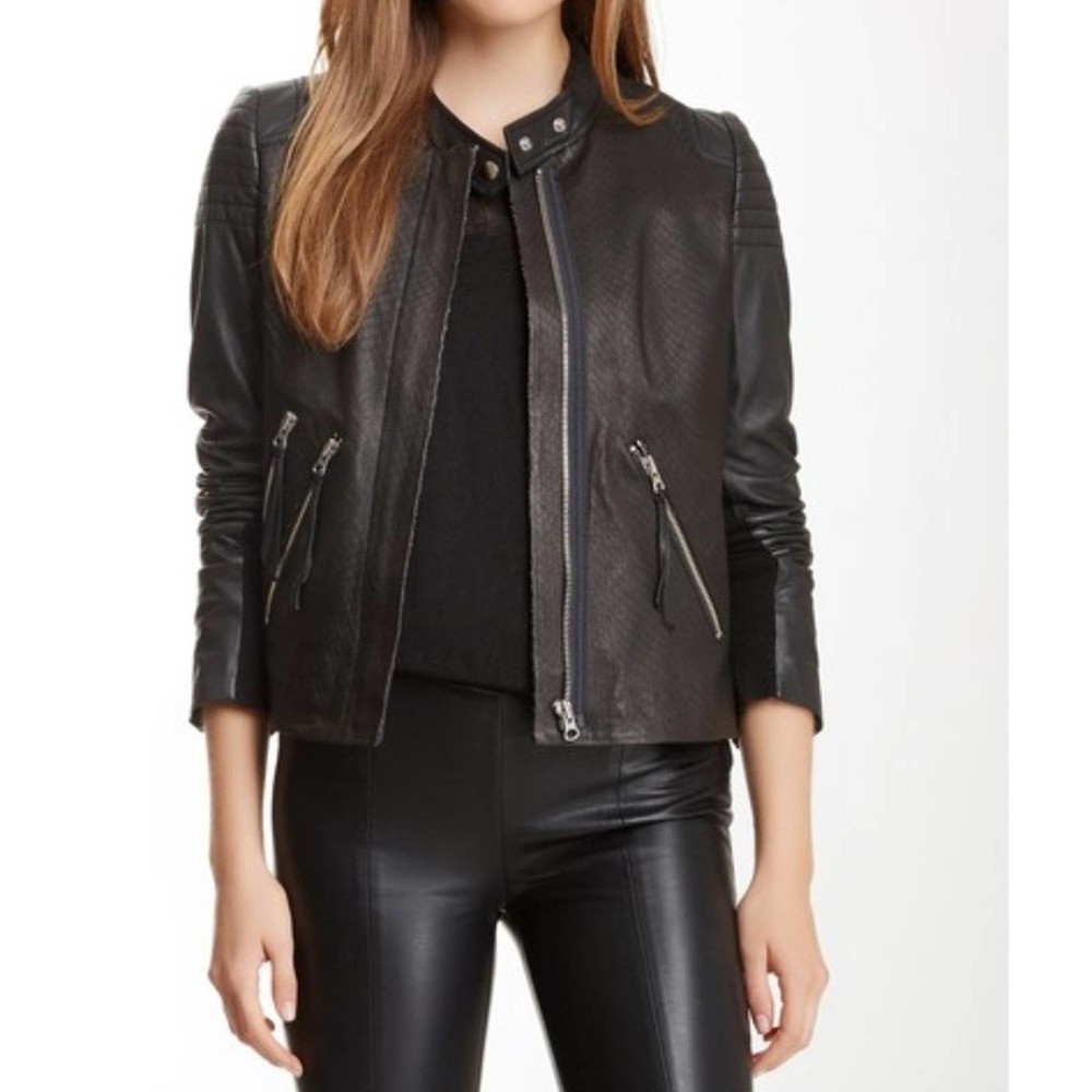 Rebecca Taylor Textured Leather Jacket